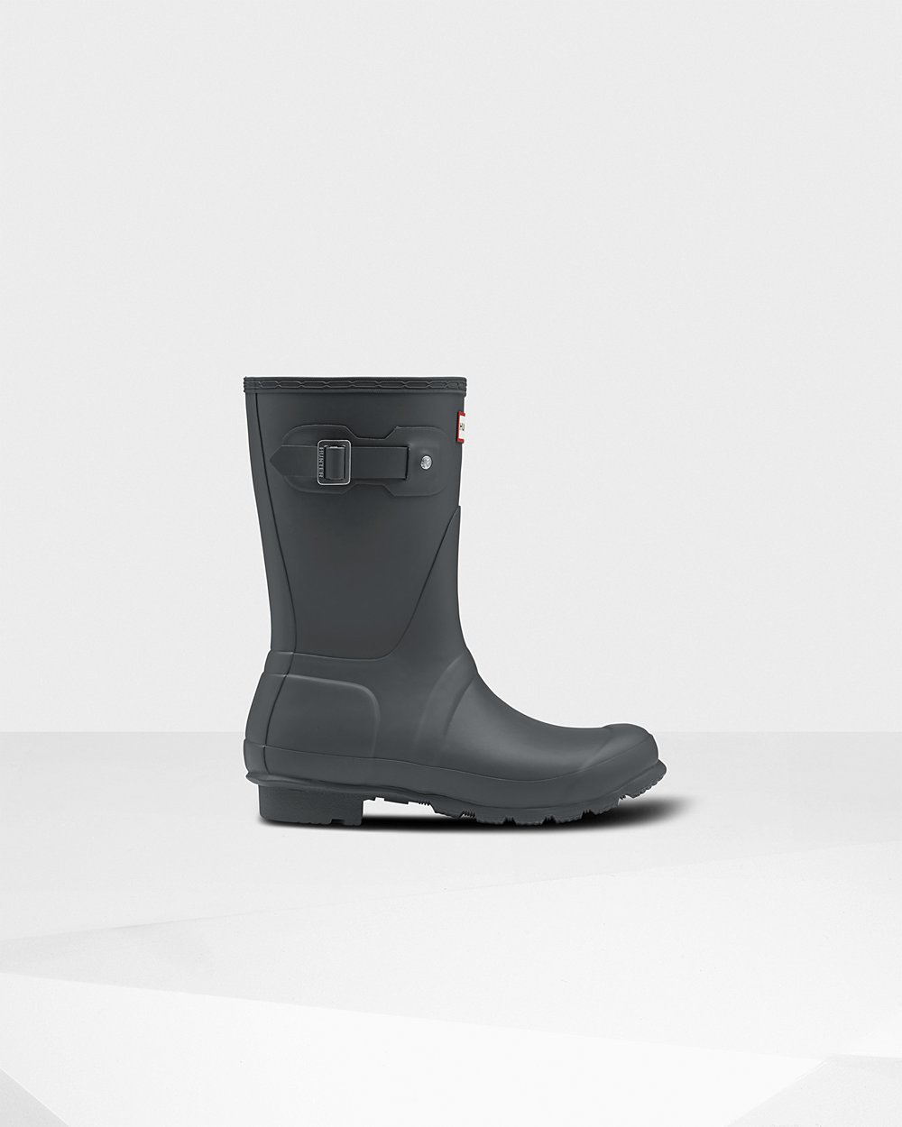 Krótkie Gumowce Damskie - Hunter Original Insulated - Jasny Zielone - BSKI-28564